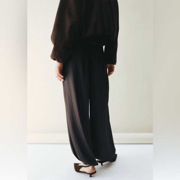 Voluminous Brown Balloon Pants - NWT Size 2 - Picture 2 of 4